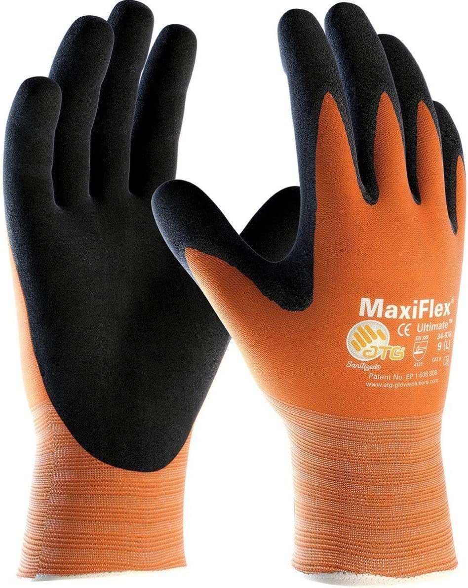 PIP 34-8014 Maxiflex Ultimate Nitrile Coated Micro-Foam Grip Nylon Glove Size XL (12 Pairs)