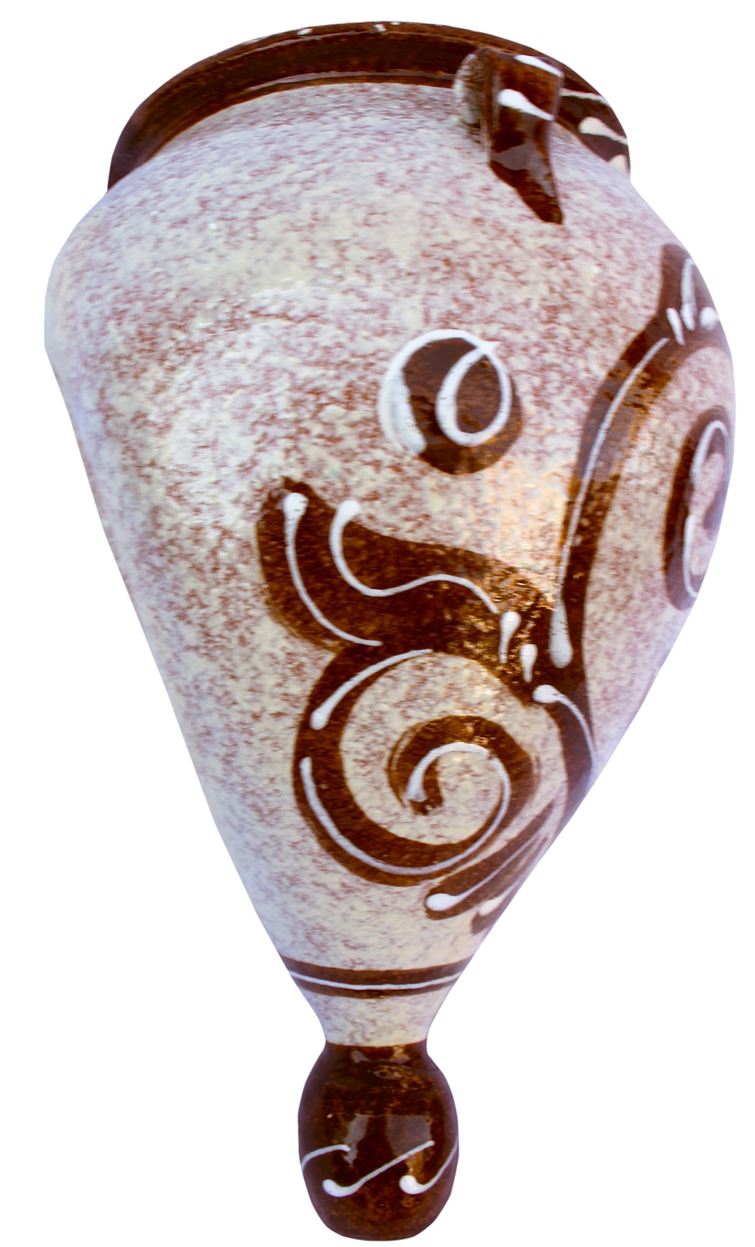 Cactus Canyon Ceramics Hand-Painted Spanish Orza Wall Flower Pot, Spanish Cafe