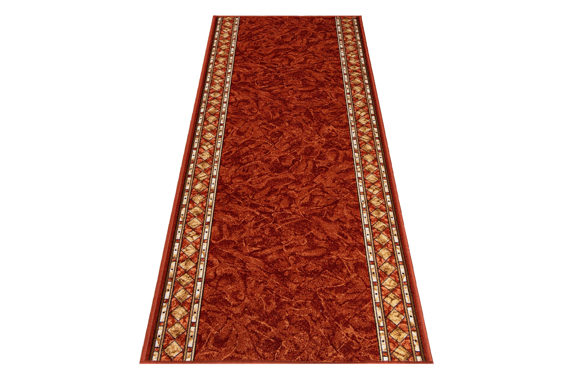 Mazovia Tappeto Passatoia Corridoio 67x375cm Arancione Classico Morbido