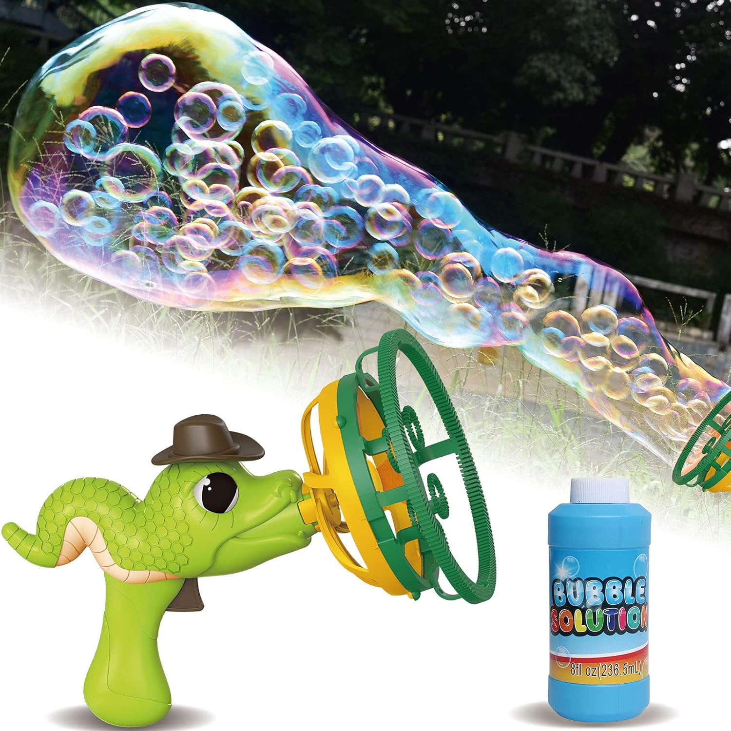 BestJoy Giant Bubble Gun for Kids Bubbles for Kids Age 3