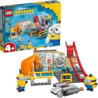The Rise of Gru: Minions in Gru’s Lab (75546) Building Toy for Kids, an Exciting Toy Lab Set with Kevin and Otto Minion Figures, New 2021 (87 Pieces)