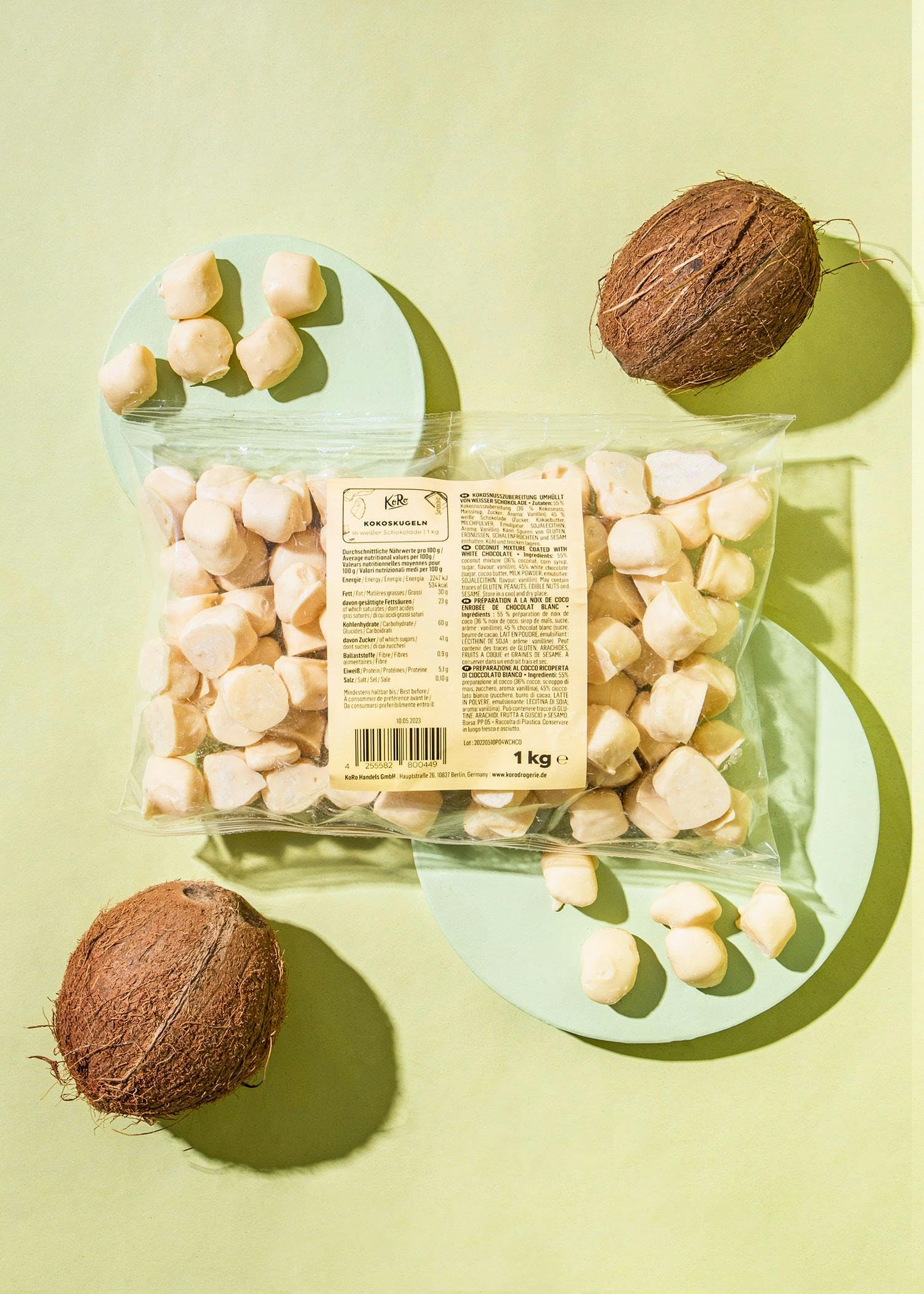 KoRo - Palline al cocco e cioccolato bianco | 1 kg