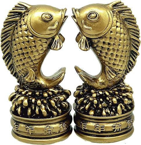 Betterdecor Feng Shui Carpas chinas Koi Lucky Fish Estatua Decoración de oficina en casa