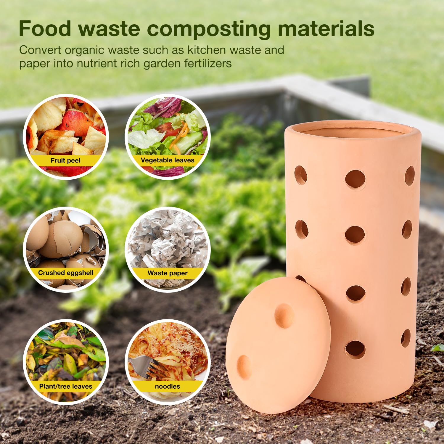 Underground Farm Composter - 5 PCS In-Ground Worm Composter For Fast Soil Aeration & Waste Breakdown
