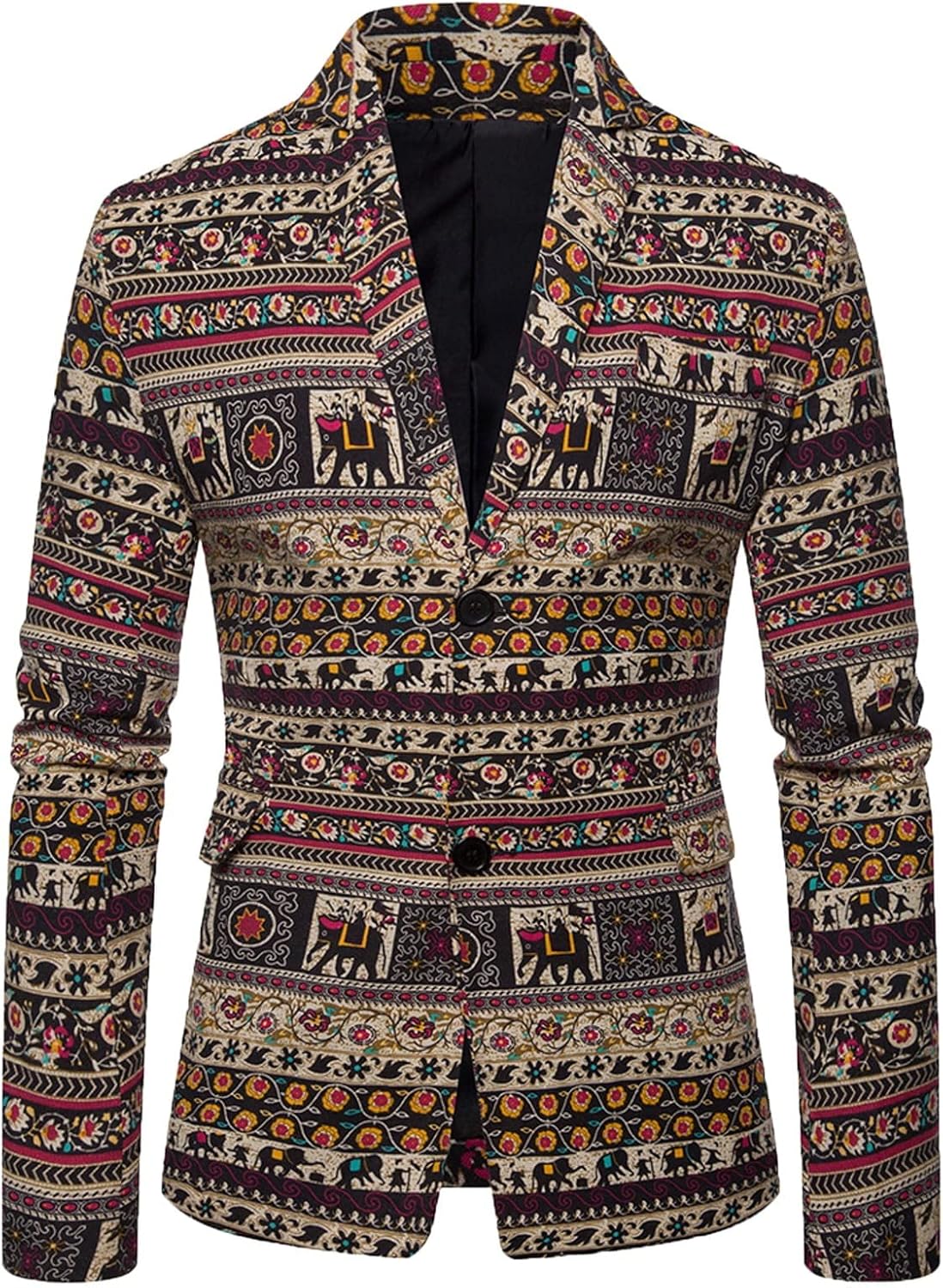 Mens Tailored Blazer Sport Coat Floral Tuxedo Jacket Paisley Shawl