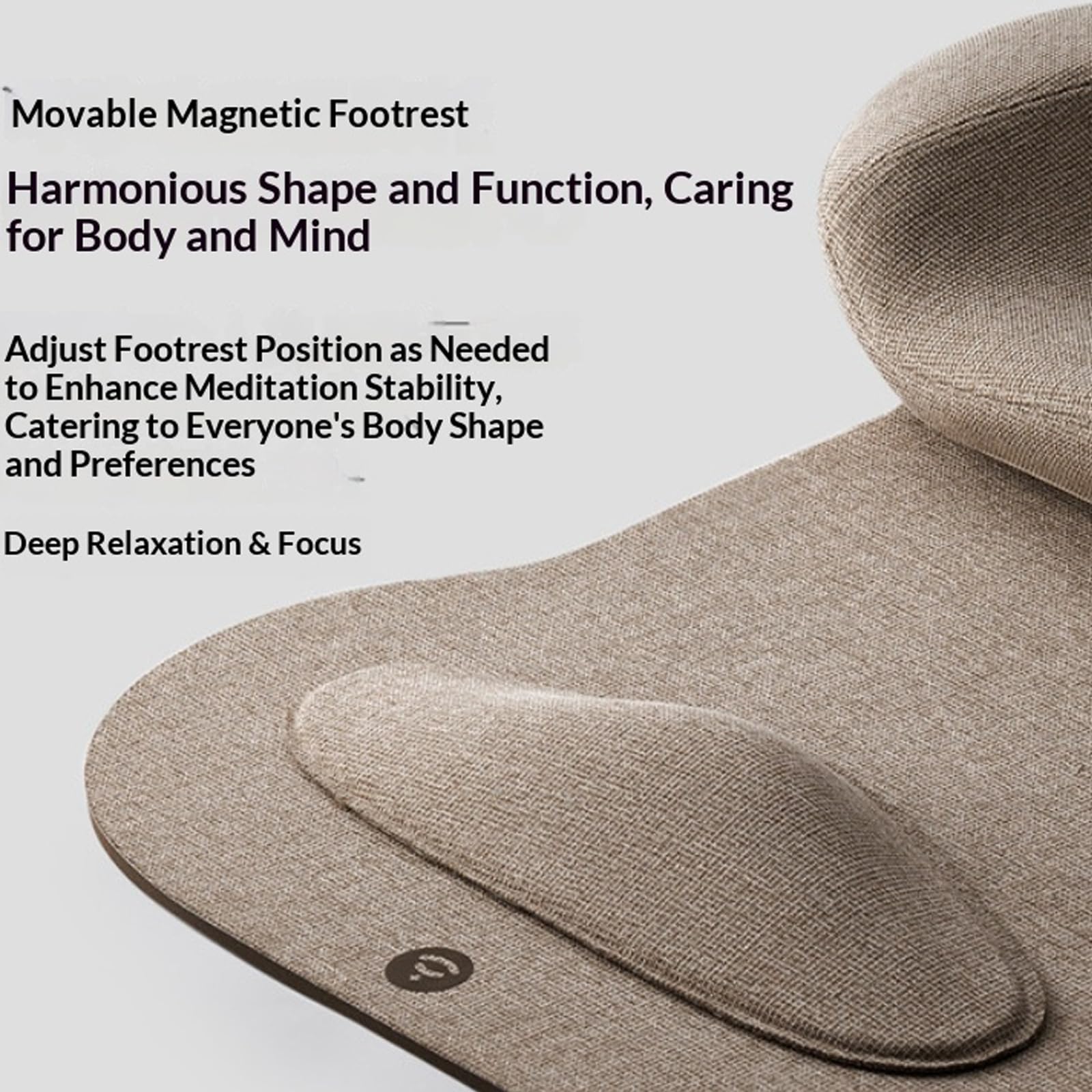 Set di cuscino e tappetino da meditazione pieghevoli, design ergonomico per supporto suddiviso in zone, fibbia magnetica per apertura e chiusura rapida, allevia intorpidimento e dolore