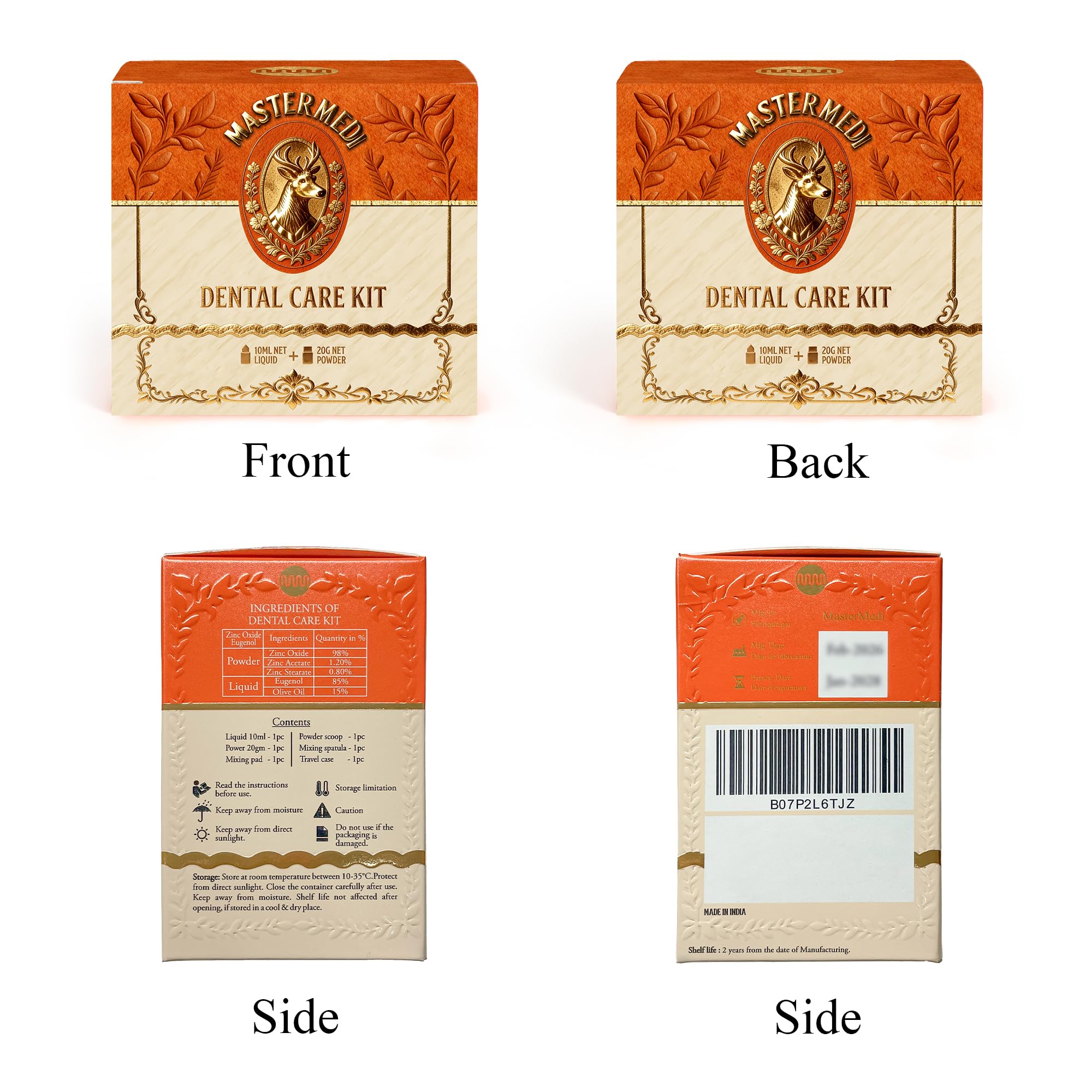 Snapklik.com : Mastermedi Zinc Oxide Eugenol Cement Dental Care Kit Glue For Crowns &amp; Bridges ...