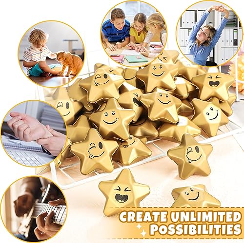 Miniatura 5 de 36 bolas de estrés con forma de estrella, mini bola de espuma para aliviar el estrés, bolas de estrella para el estrés, juguetes para adolescentes,