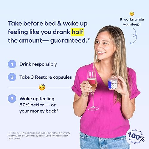 Miniatura 2 de Cheers Restaura  Suplemento con DHM + L-cisteína  Siéntete mejor después de beber y apoya tu hígado  6 dosis  Dihidromiricetina, cisteína, cardo