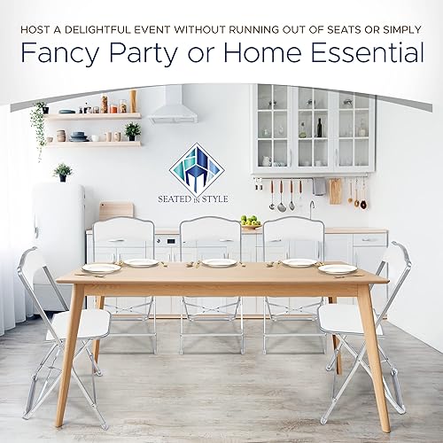 Miniatura 5 de Sillas plegables con asientos acolchados, paquete de 4, sillas plegables con marco de acero de alta resistencia, elegantes sillas de puente para