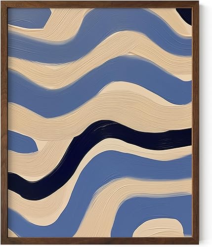 Miniatura 164 de HAUS AND HUES Arte abstracto moderno para pared, arte de sala de estar azul y verde, obra de arte moderna para paredes, imagen minimalista para sala