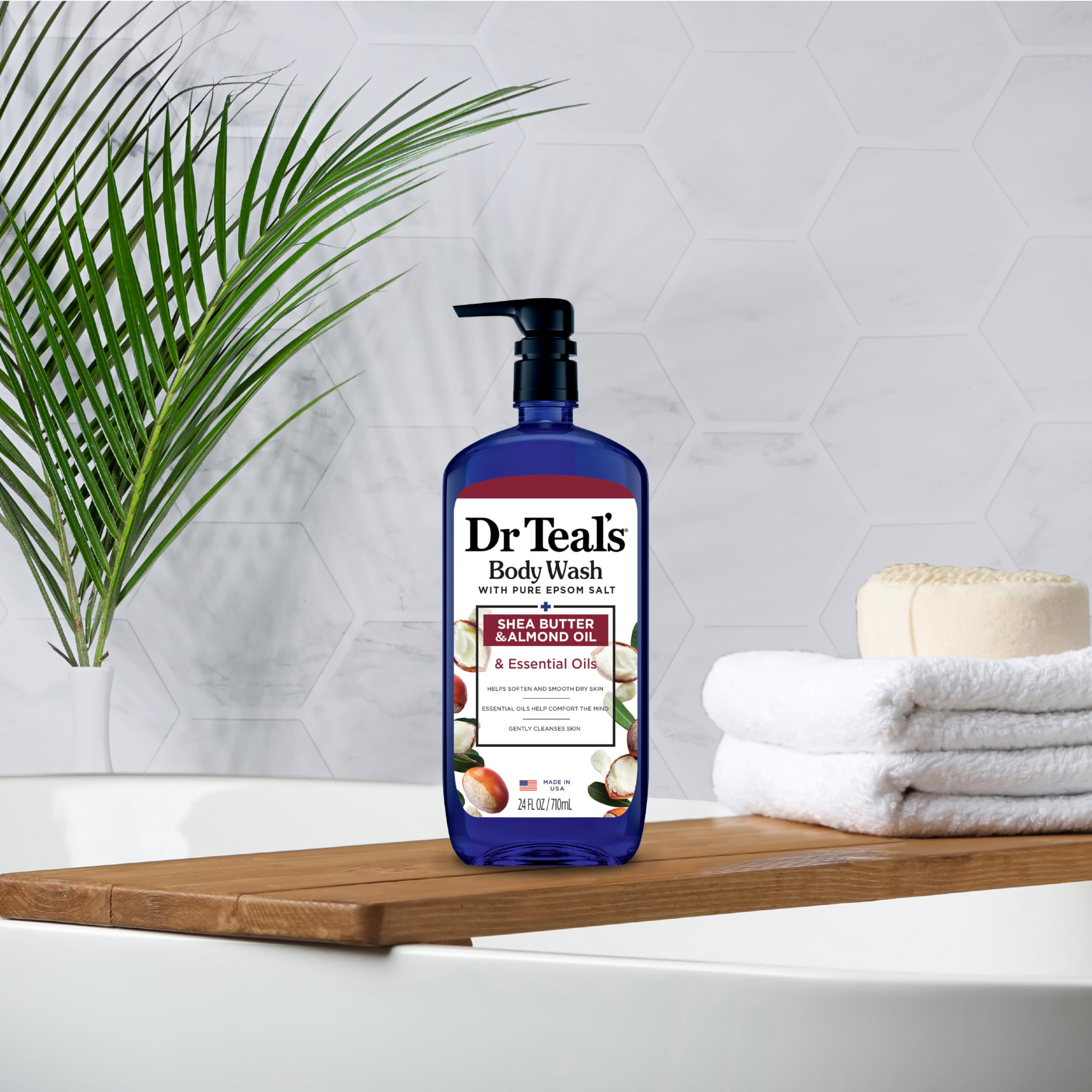 Dr Teal's Body Wash with Pure Epsom Salt, Shea Butter & Almond Oil