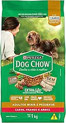 Ração Dog Chow Extra Life Adulto Raças Minis e Pequenos, Sabor Frango e Arroz 1kg Ração Dog Chow Extra Life Adulto Raças Minis e Pequenos, Sabor Frango e Arroz