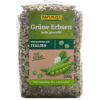 Rapunzel Peas Green, Half, Peeled Organic, 500 g