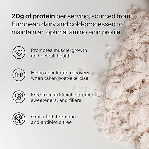 Miniatura 3 de Momentous Essential Proteína de Suero de Leche de Ganado Alimentado con Pasto en Polvo - 20 g de Proteína Aislada de Suero - Certificado NSF para