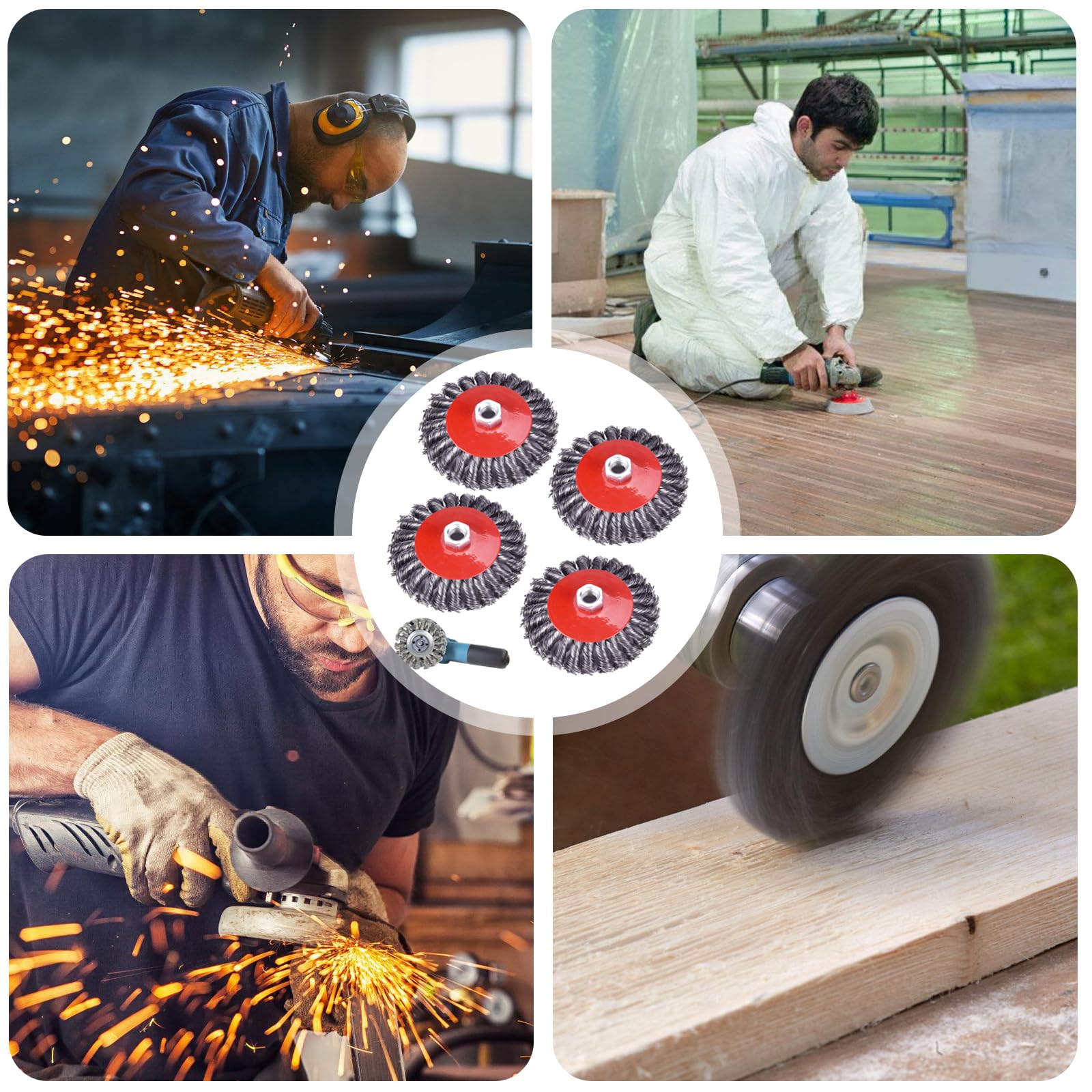 5" Mola A Disco Per Banco, Smerigliatrice, Spazzola Metallica