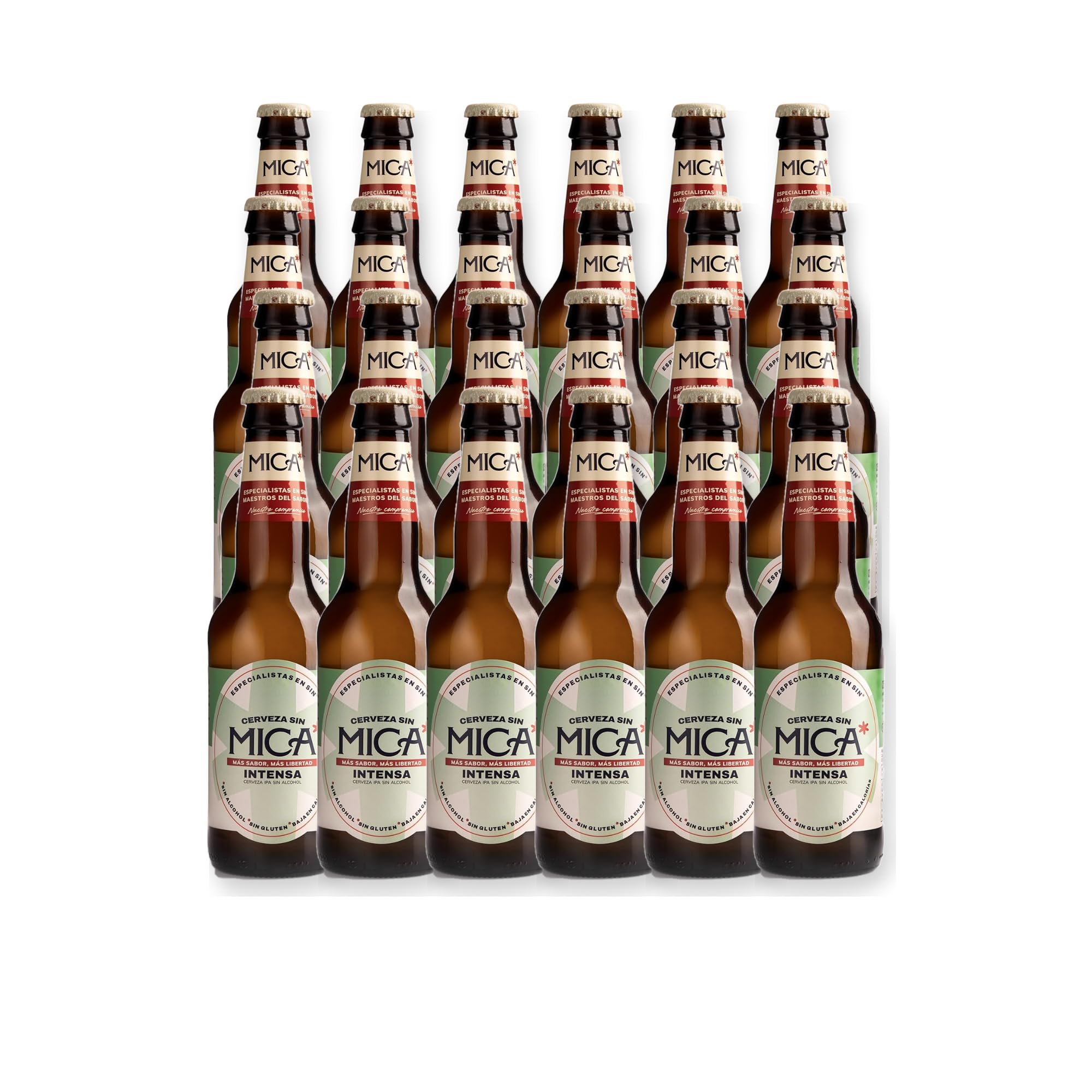 Piwo bezalkoholowe Mica – butelki 33 cl. Piwo bezalkoholowe typu IPA (0,4% obj. alkoholu), bezglutenowe, niefiltrowane i niskokaloryczne. (12, IPA)