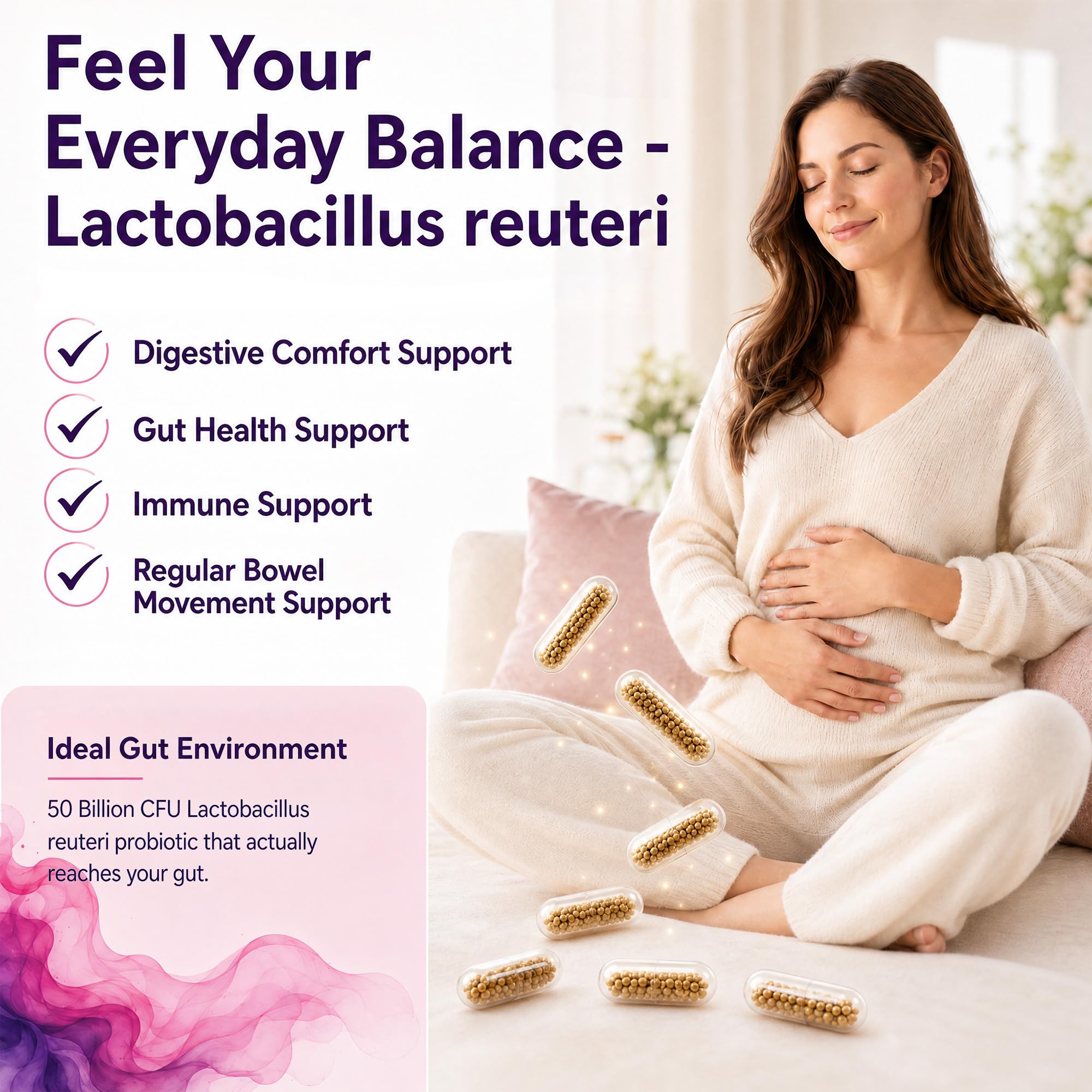 Lactobacillus Reuteri 50 Billion CFU & 30 L Reuteri Blister-Sealed Capsules — Amazon image 4