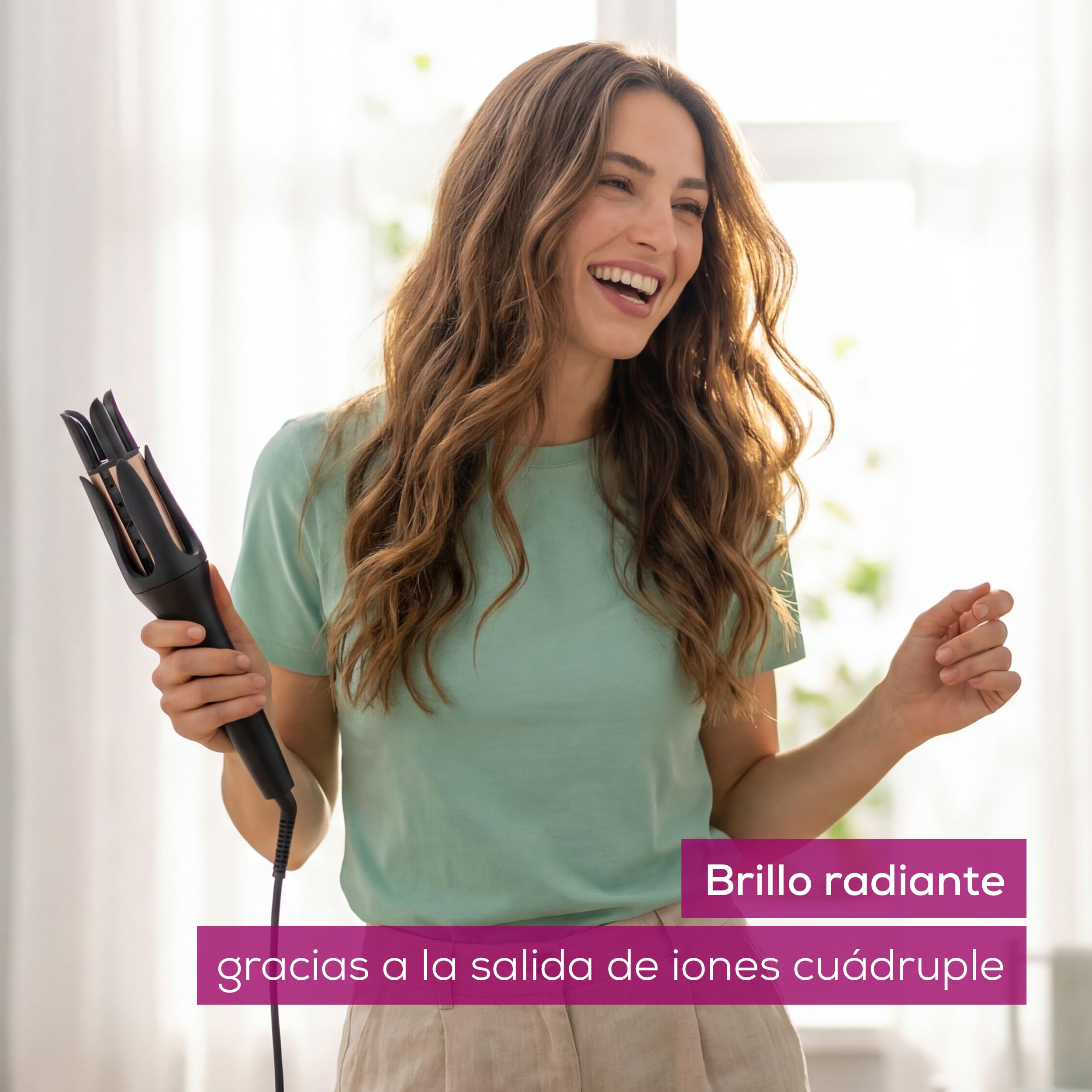 Beurer HT 75 Rizador automático, peinado seguro gracias a la cámara de rizado abierta, 3 ajustes de temperatura, 2 direcciones de rizado, con cerámica y turmalina para un brillo extra