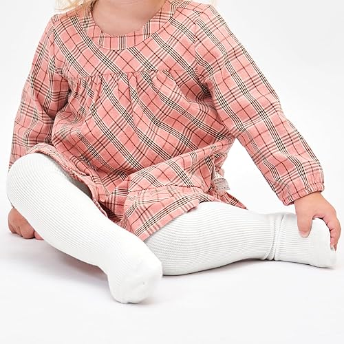 Miniatura 6 de Stelle Medias de algodón para niñas pequeñas, medias gruesas de punto trenzado, para invierno, 123 unidades