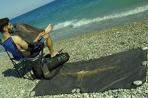 Miniatura 5 de , Toallas de camping, toalla de microfibra de 2 tamaños en 1 paquete, toalla de secado rápido, toalla de natación, toalla de playa de viaje, toalla