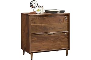 Sauder Clifford Place Lateral File Cabinet in Grand Walnut