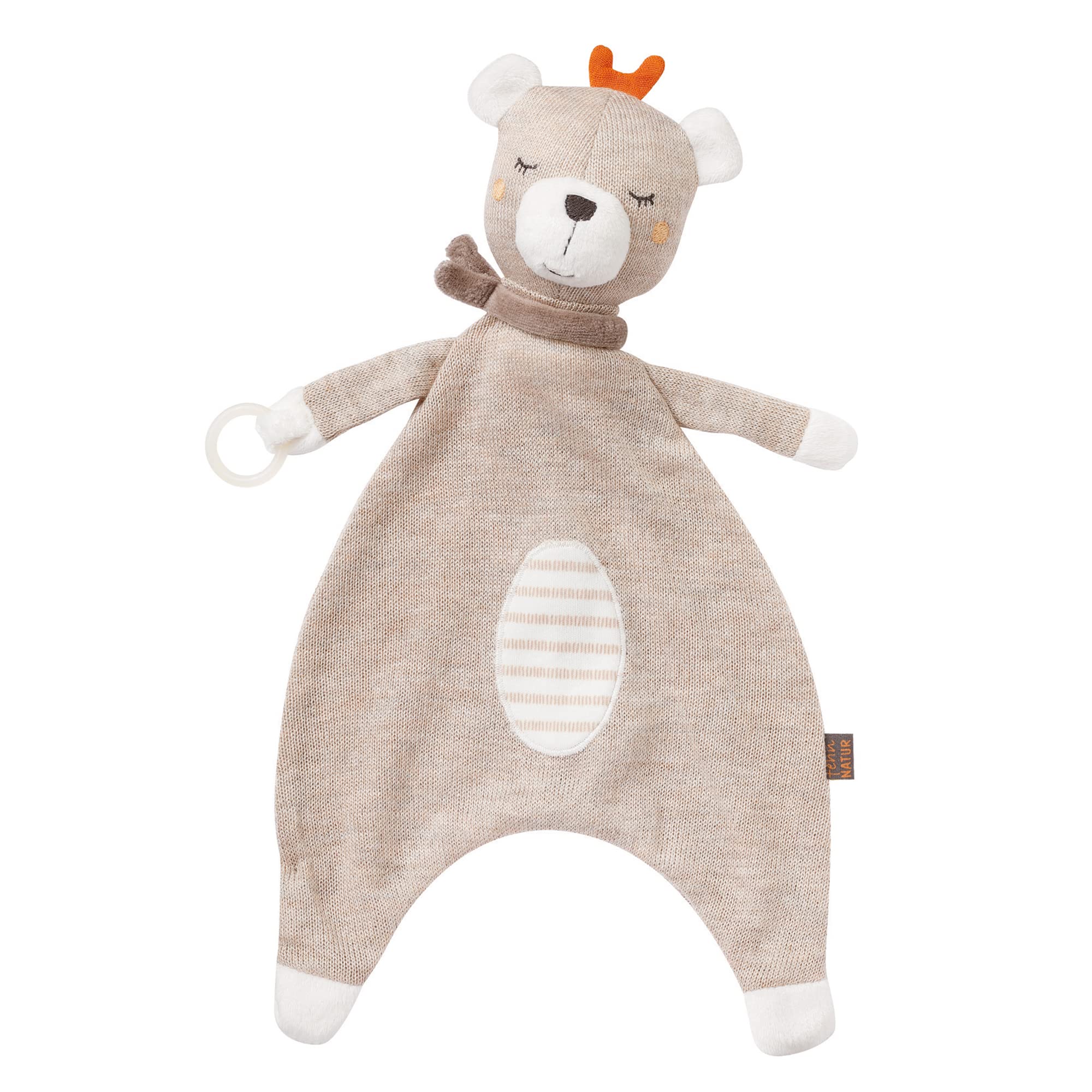 Fehn Schmusetuch Baby Teddybär aus Baumwolle – Kuscheltuch für Neugeborene – Kuscheltier Spielzeug Stofftier – Plüschtier Stofftuch zum Kuscheln für Babys und Kleinkinder ab 0+ Monaten