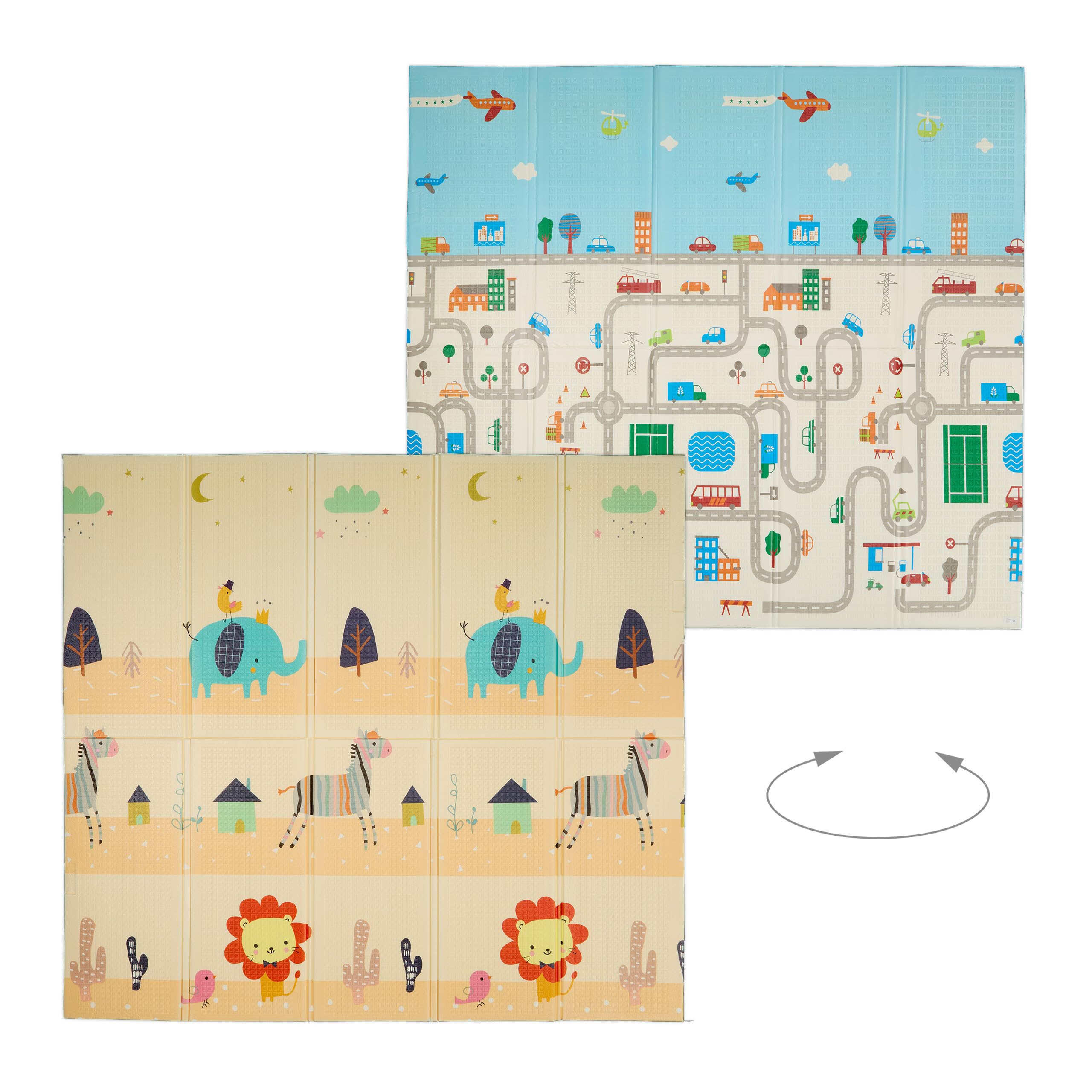 Relaxdays Tappeto Gioco per Bambini e Neonati, Tappetino per Gattonare, LxP: 200x180 cm, in Gomma XPE Atossica, Colorato