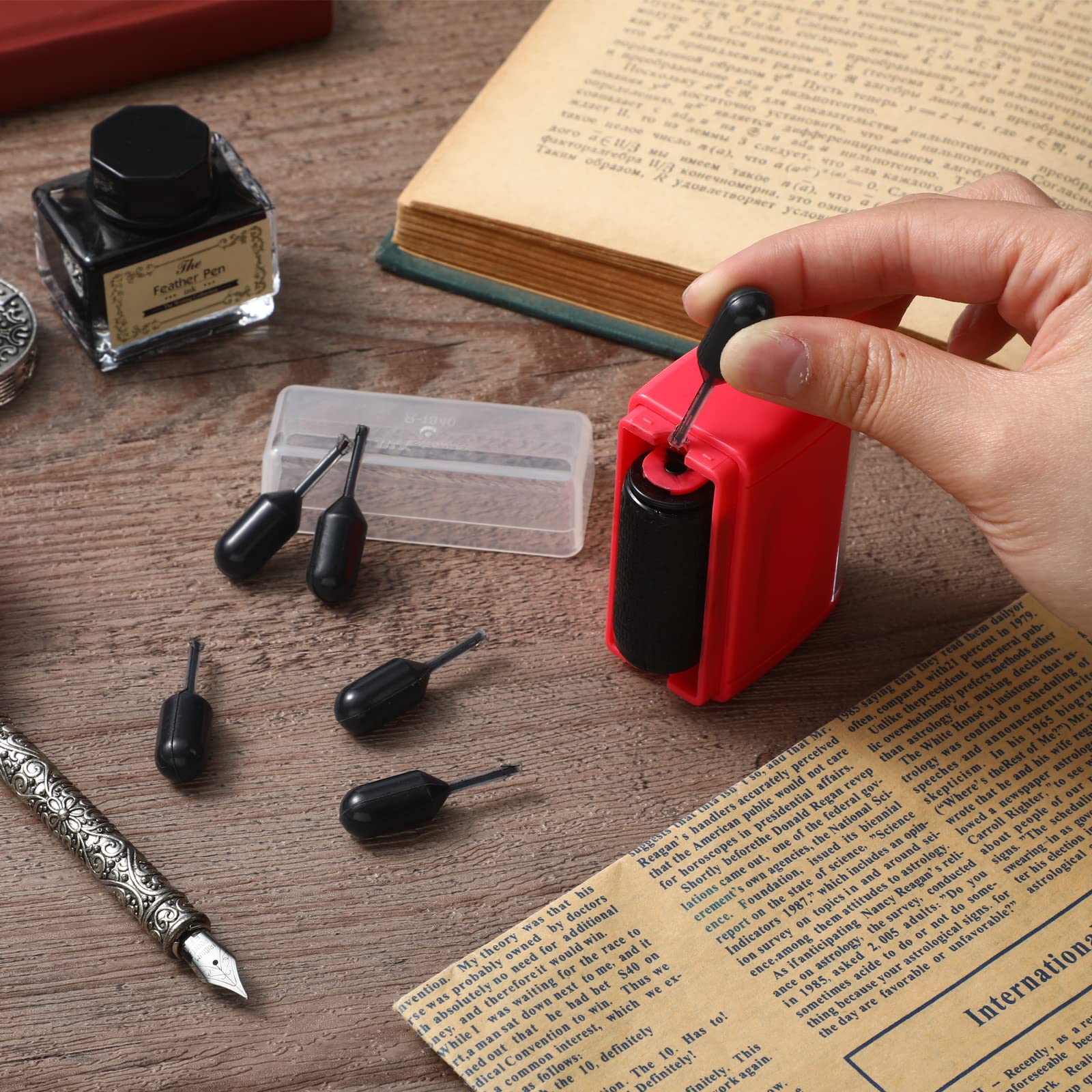 3 Falcon D'encre Recharge Pour Tampon Rouleau ID Protector Trodat