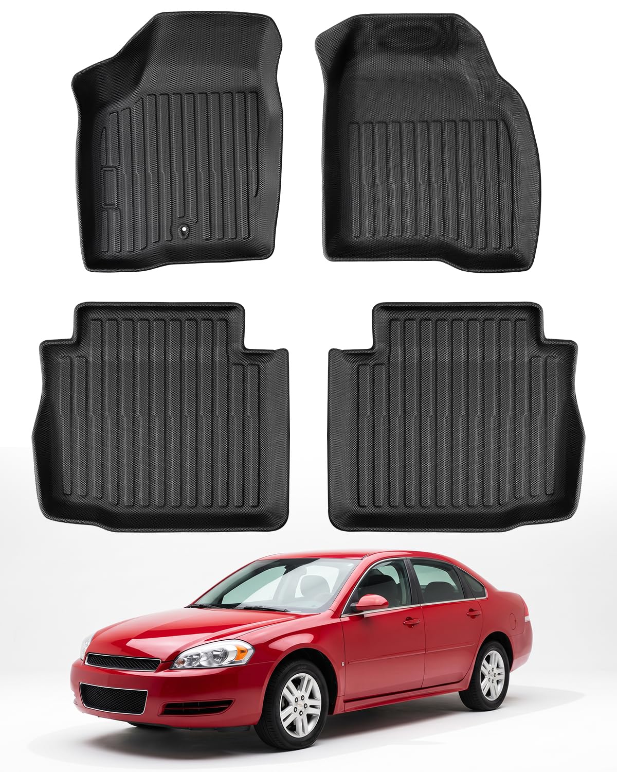 Car Floor Mats for Chevy Impala 2006-2016(14-16 Limited Only), Black