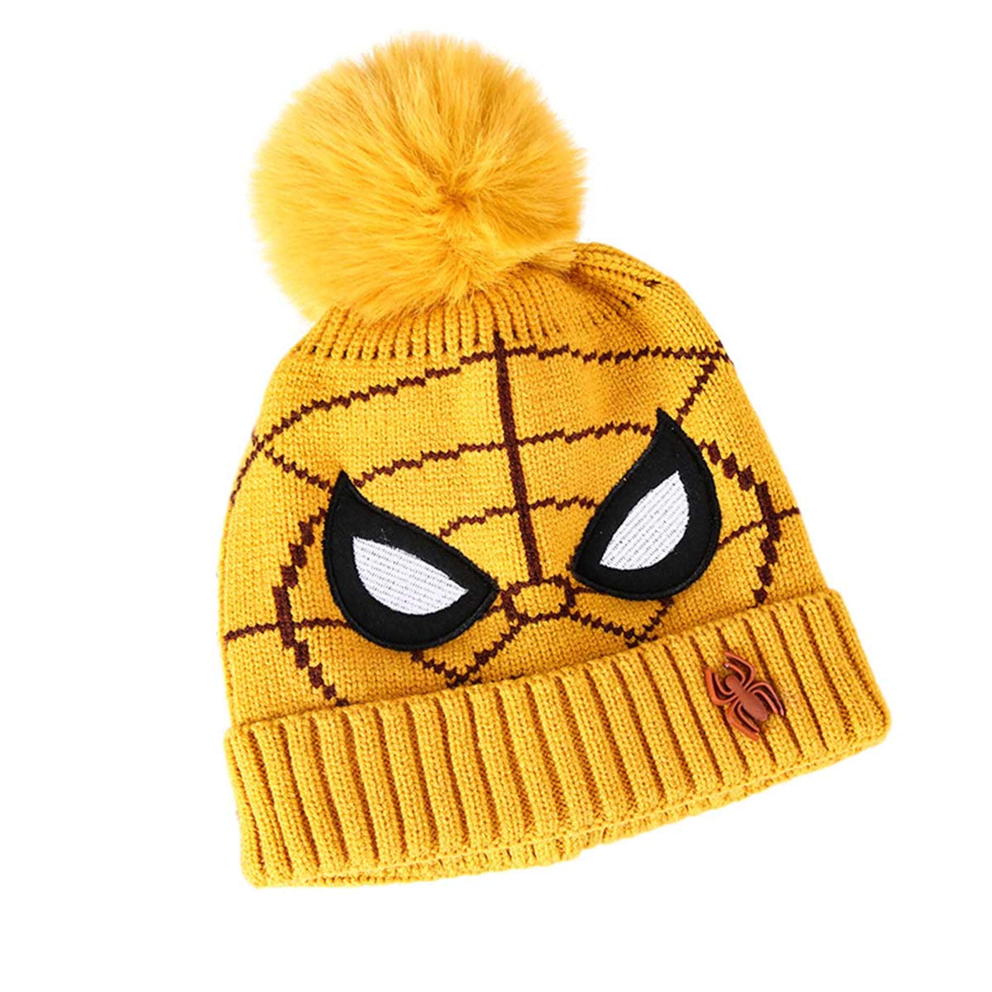 V4uboys Woolen Winter Warm Skull Toddler Pom Pom Beanie Spider