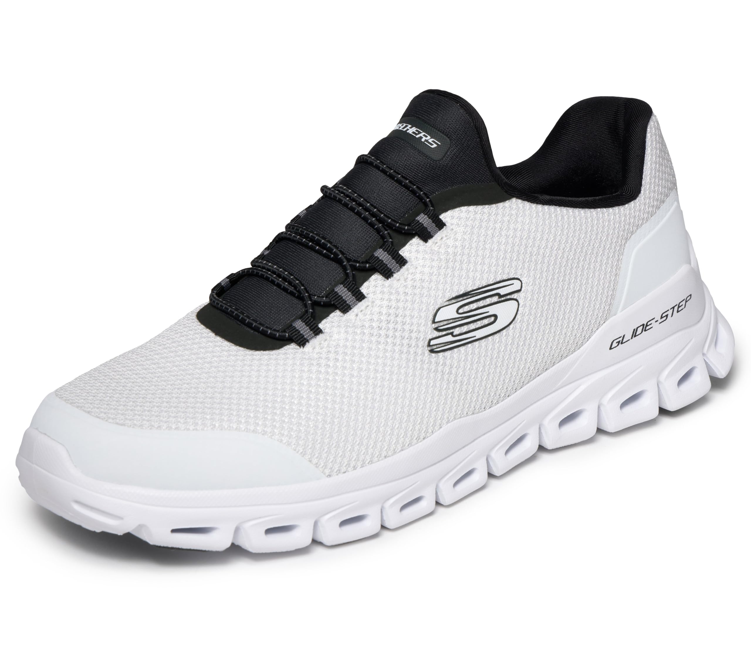 Skechers Herren Glide-Step Noltek, Weiß/Schwarz, 10