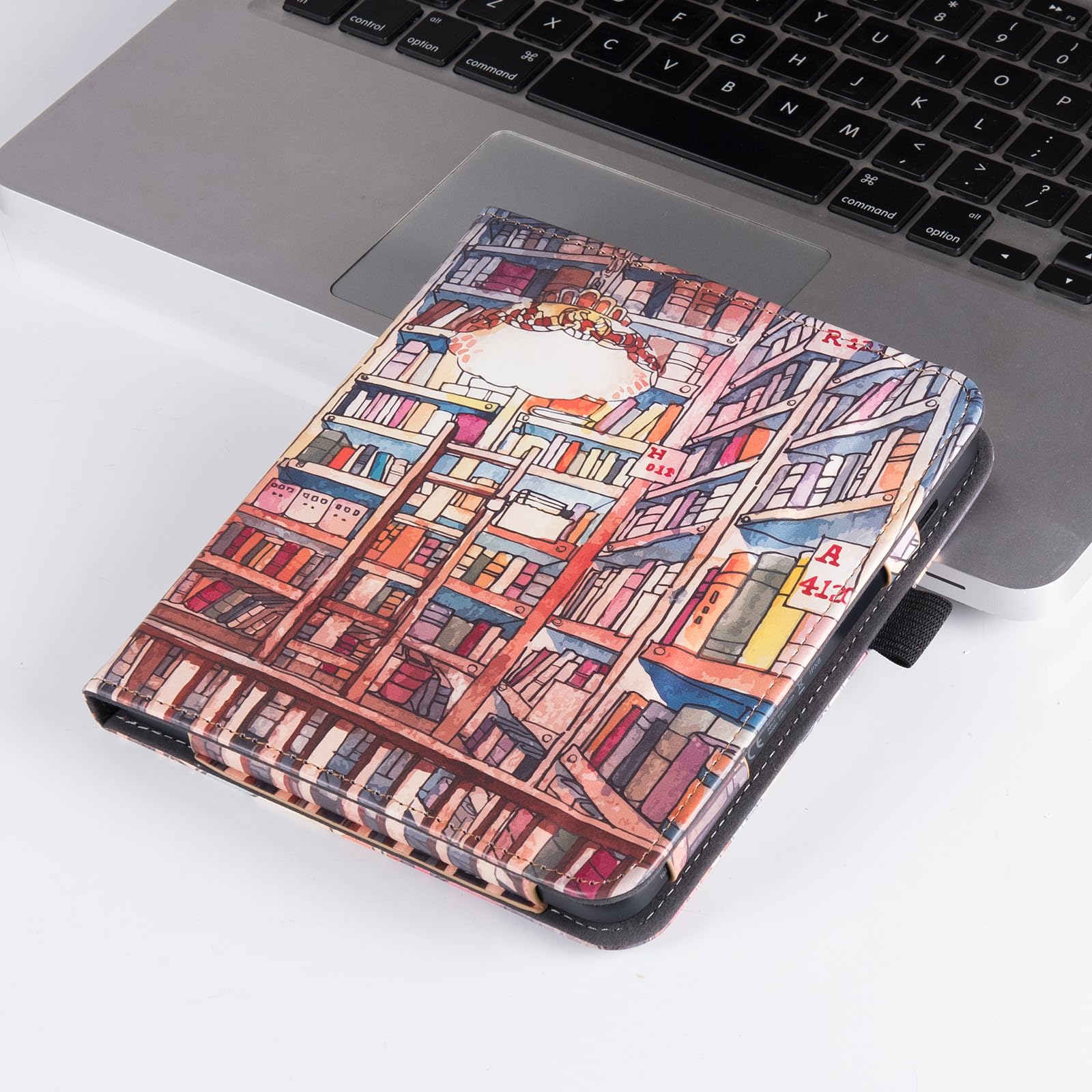 Funda para Kobo Libra Colour 2024 | Soporte plegable integrado y correa de mano | con soporte de encendido automático y bolígrafo | Funda de piel sintética para Kobo Libra 2 / H2O