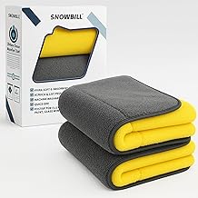 SNOWBILL Microfiber Cleaning Cloth, 2pcs - 40x40cms - 600GSM, car Cleaning Accessories, car Duster, Micro Fiber Cloth for car Cleaning, car Cleaning Clothes, car wash Cloth (Multi Color)