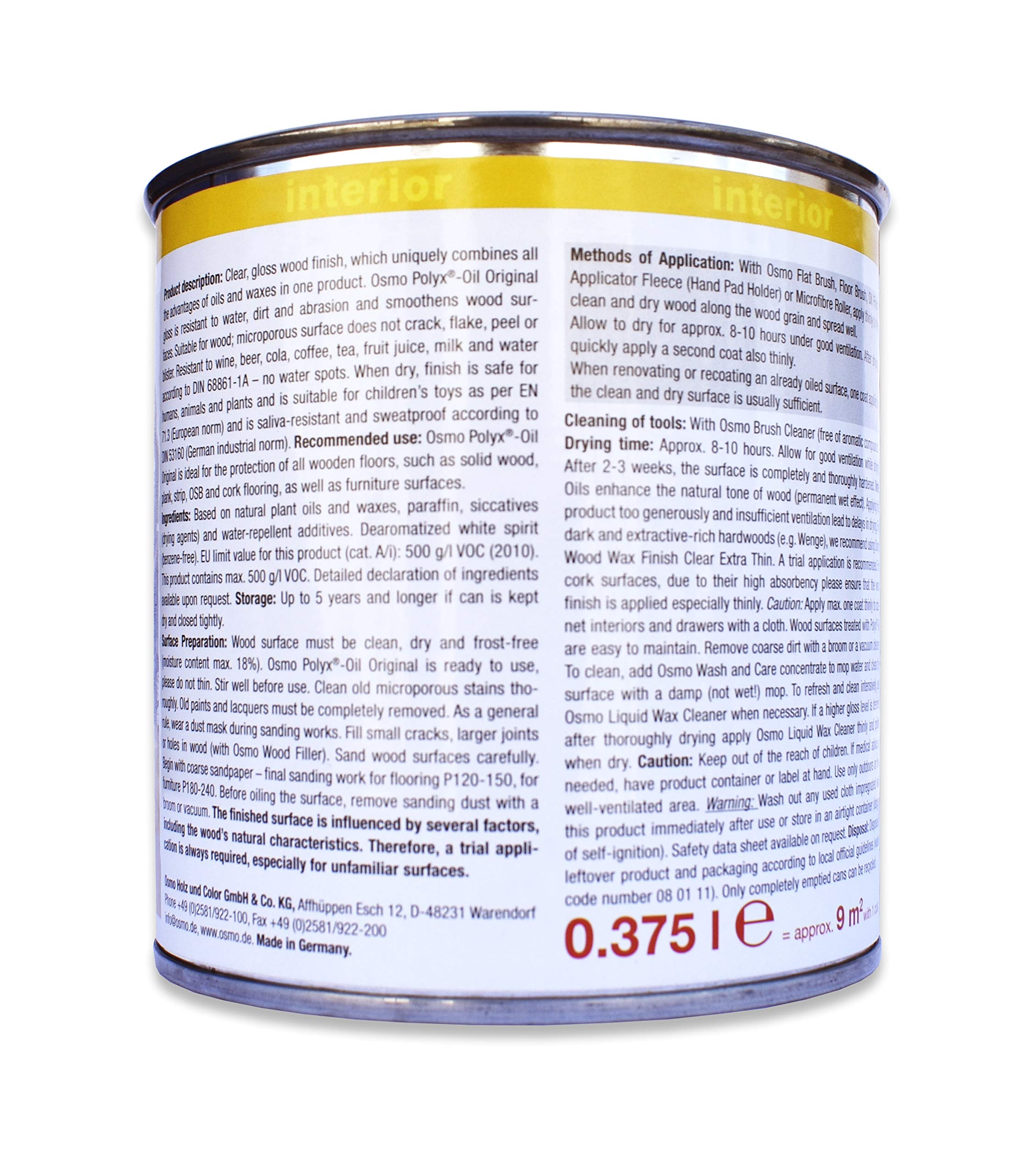 OSMO OLIO-CERA DURA FINITURA LUCIDA PER LUCIDATURA RESINA, LEGNO (0.750)