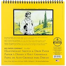 Bee Paper 9" x 9" Co-Mo Heavyweight Sketch Paper Pad, 30 Sheets