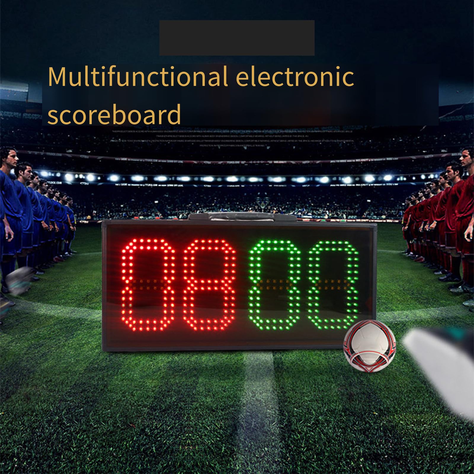 Elektroniczna tablica zastępcza do piłki nożnej Jednostronny/dwustronny elektroniczny wyświetlacz LED Sprzęt do gry w piłkę nożną,Double-sided-display