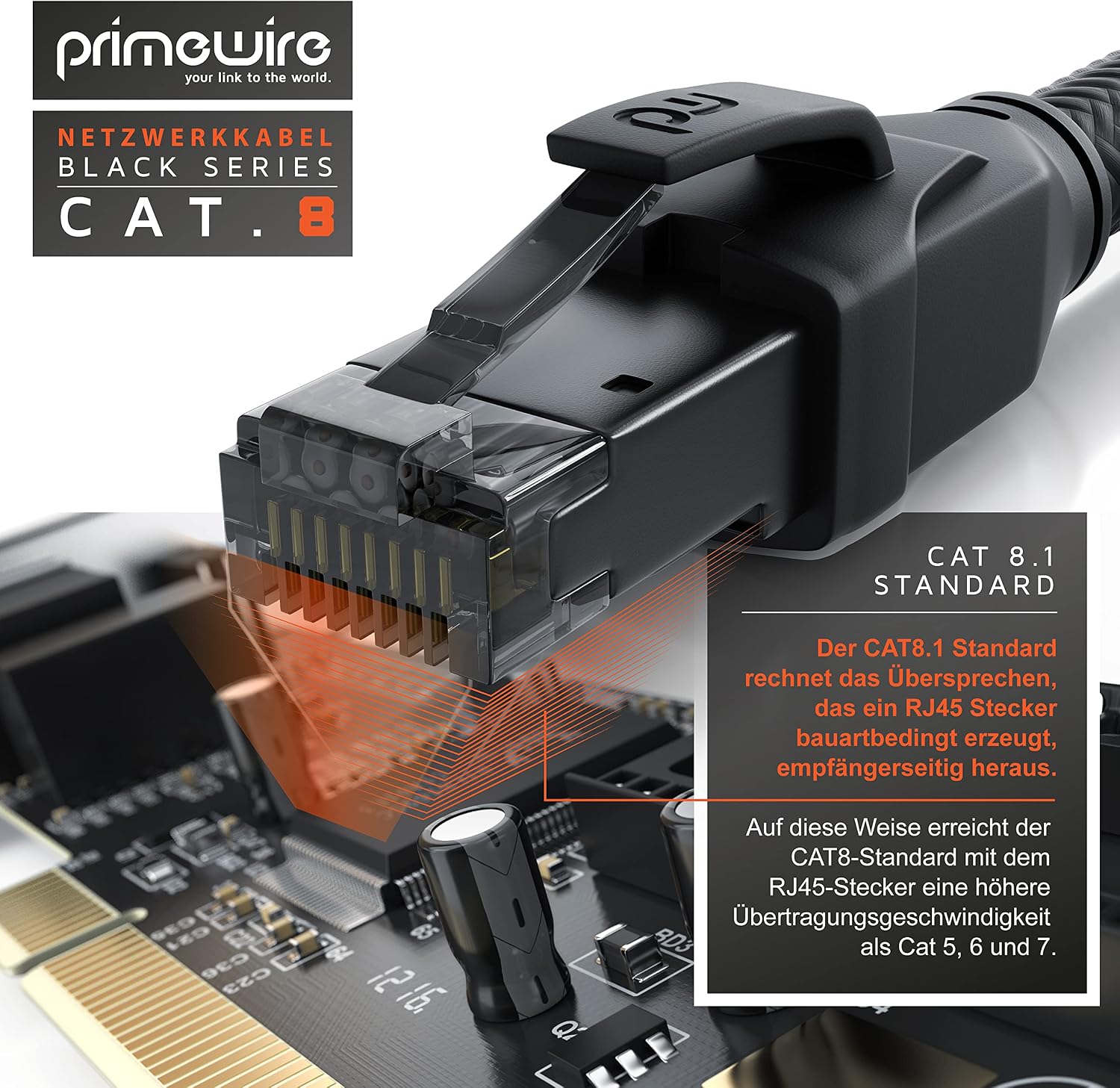 CSL - CAT 8 Ethernet Cable - 40 gb Network Cable - High Speed Patch Cable with RJ45 - CAT8 Lan Cable - 5m - Image 5