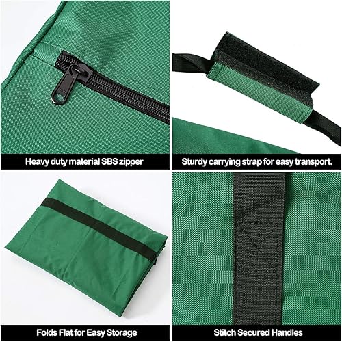 Miniatura 4 de INFANZIA Bolsa de almacenamiento para árbol de Navidad se adapta a árboles artificiales desmontados de hasta 75 pies contenedor duradero para árbol