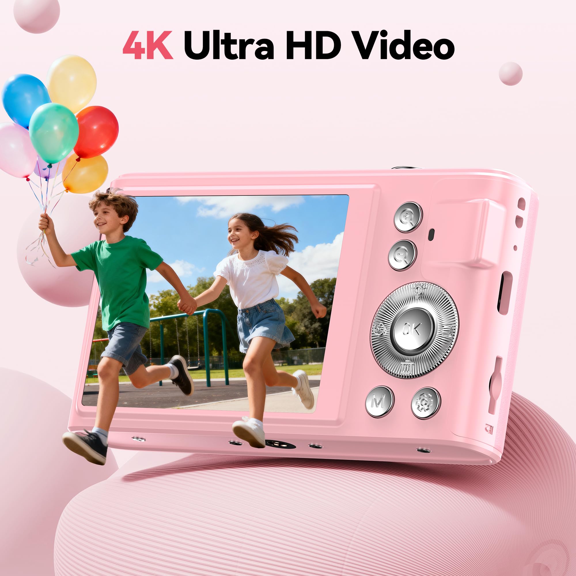 Amazon.com: Digital Camera 4K for Kids: 48MP Pink Camera for Teens