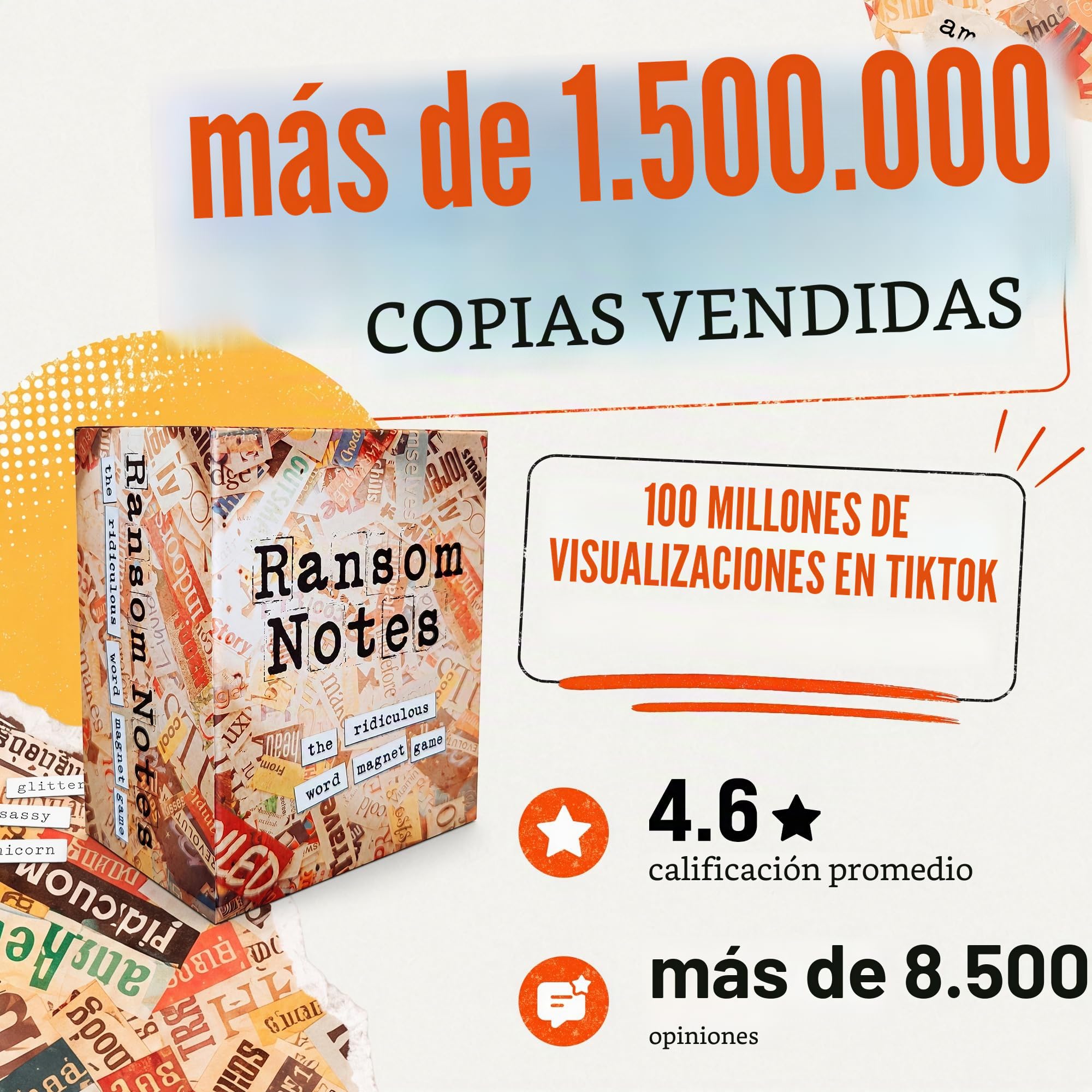 Ransom Notes - The Ridiculous Word Magnet Party Game, más de 3 Jugadores