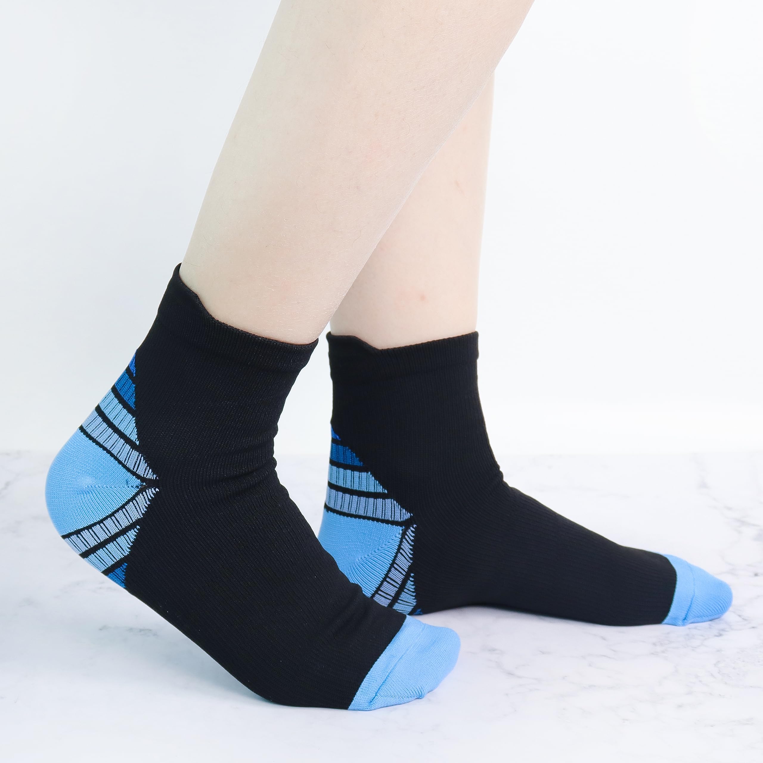 Jeasona 10 pares de calcetines de compresión para mujeres/hombres cortos de verano deportes senderismo jogging correr compresión calcetines
