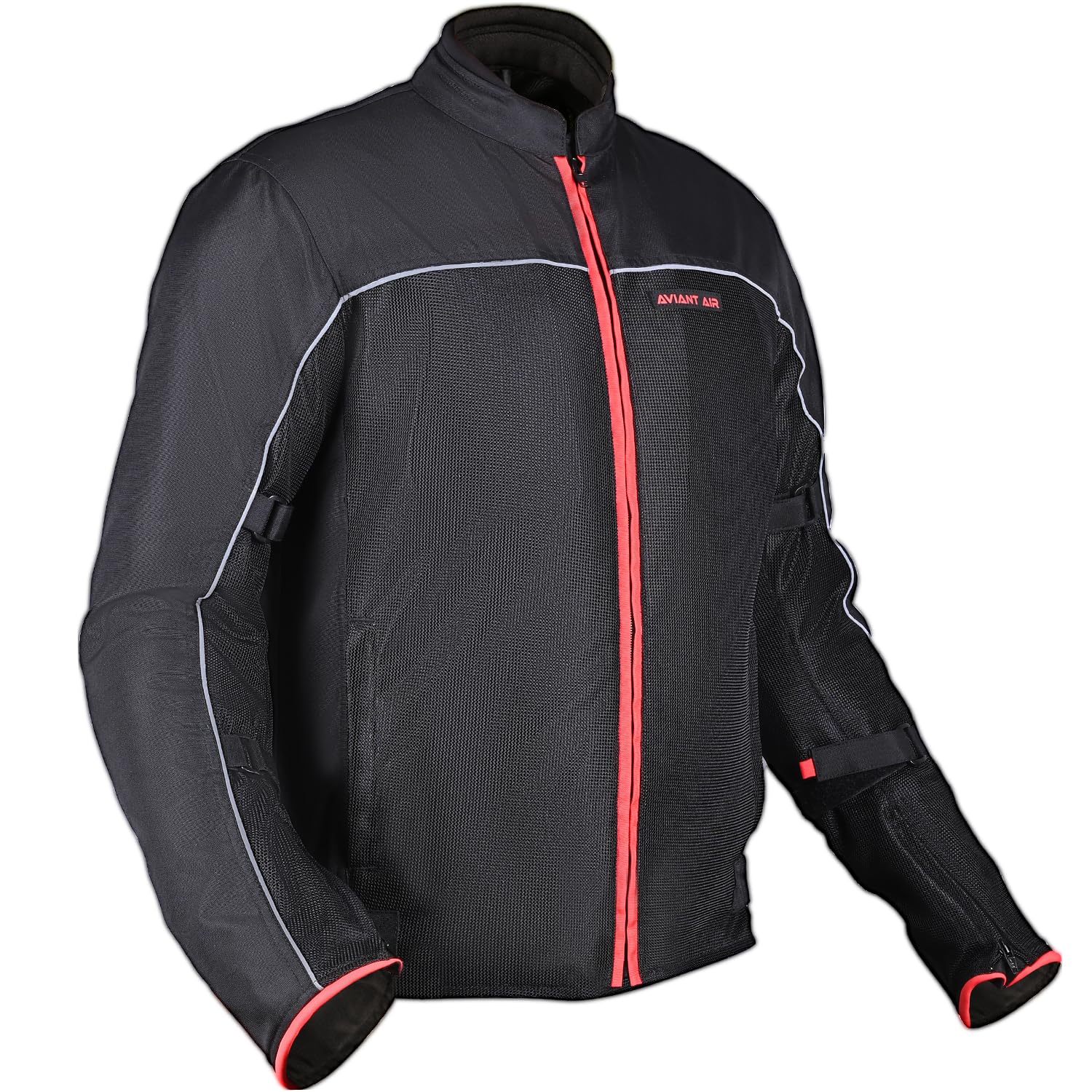 Allextreme AVIANT AIR Bike Riding Jacket CE Level 2 Certified Armour Protector Elbows Shoulders Protection Mesh Fabric Motorcycle Rider Gear for Bikers (M, Black & Red)-picture-23