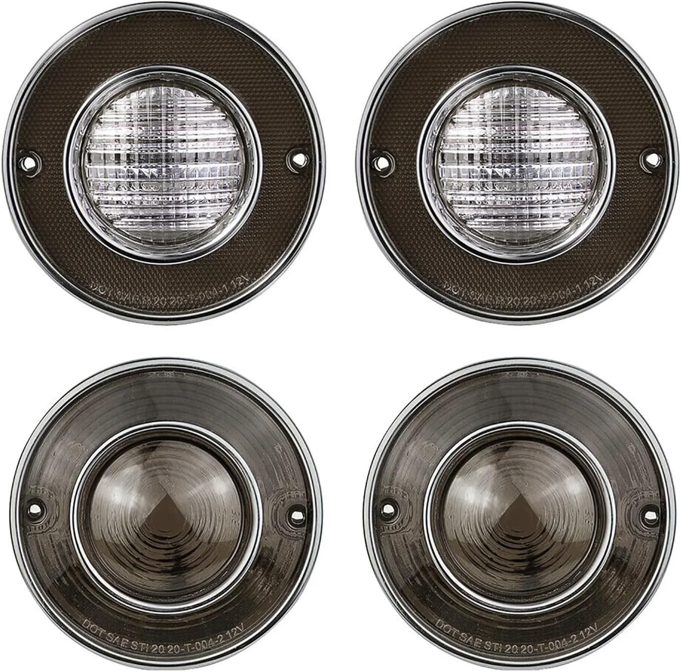 4PCS Car Tail Lights Rear Reverse Backup Lights Reproduction Light Lens Cover (Without Bulb) Compatible With Corvette C3 1975-1979(Black Shell)