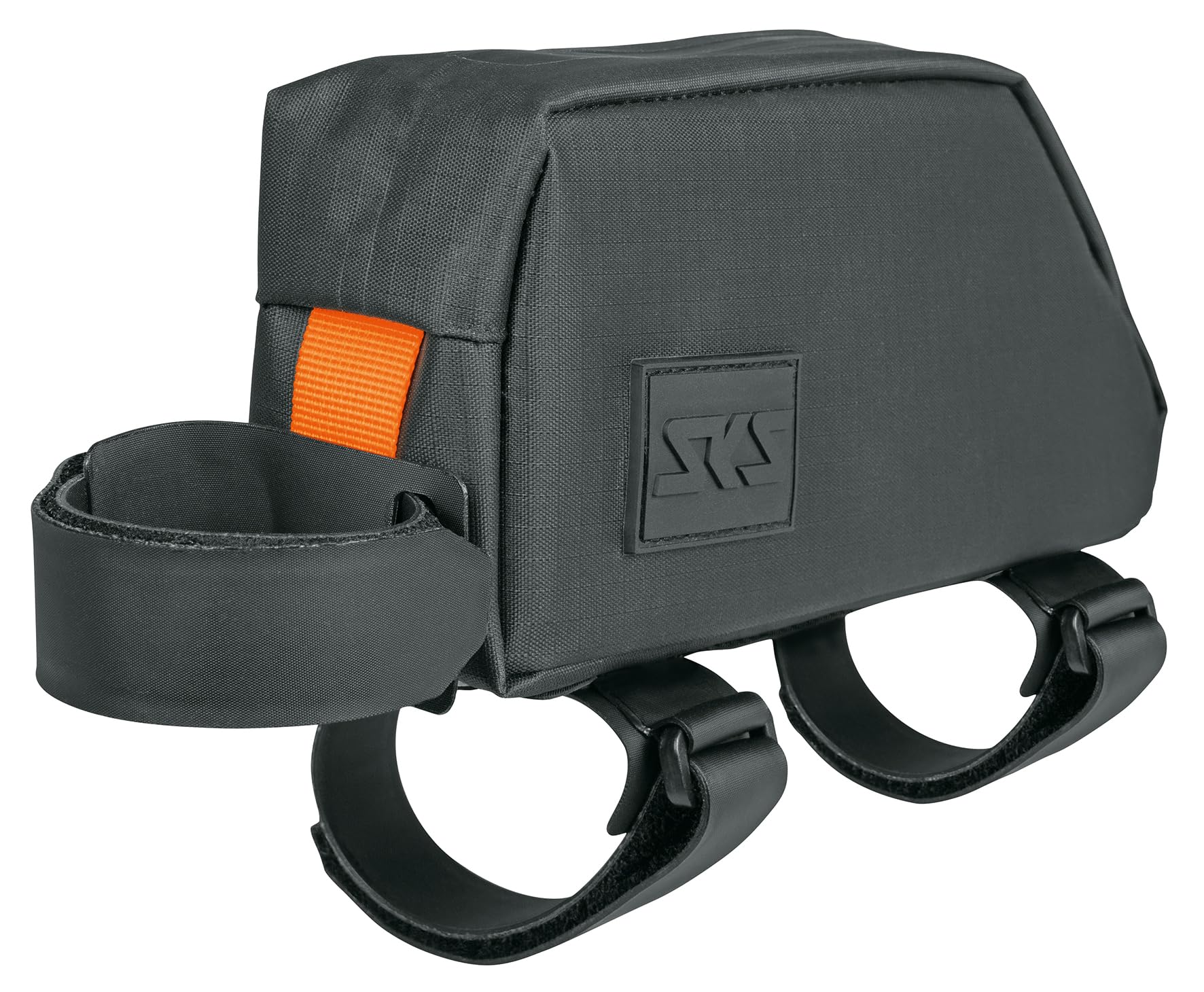 SKS GERMANY URBAN TOPTUBE Bag torba na górną rurę rowerową (wodoodporna torba rowerowa, skracane paski na rzepy, zabezpieczony przepust kablowy), czarna