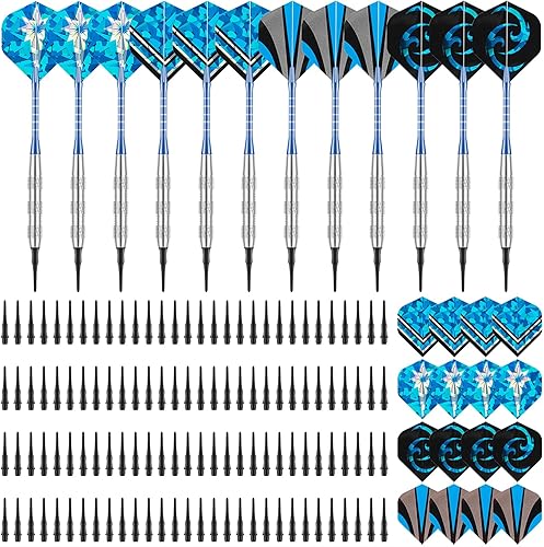 Juego de 12 dardos de punta suave, 0.63 oz, kit de dardos profesionales para diana de dardos