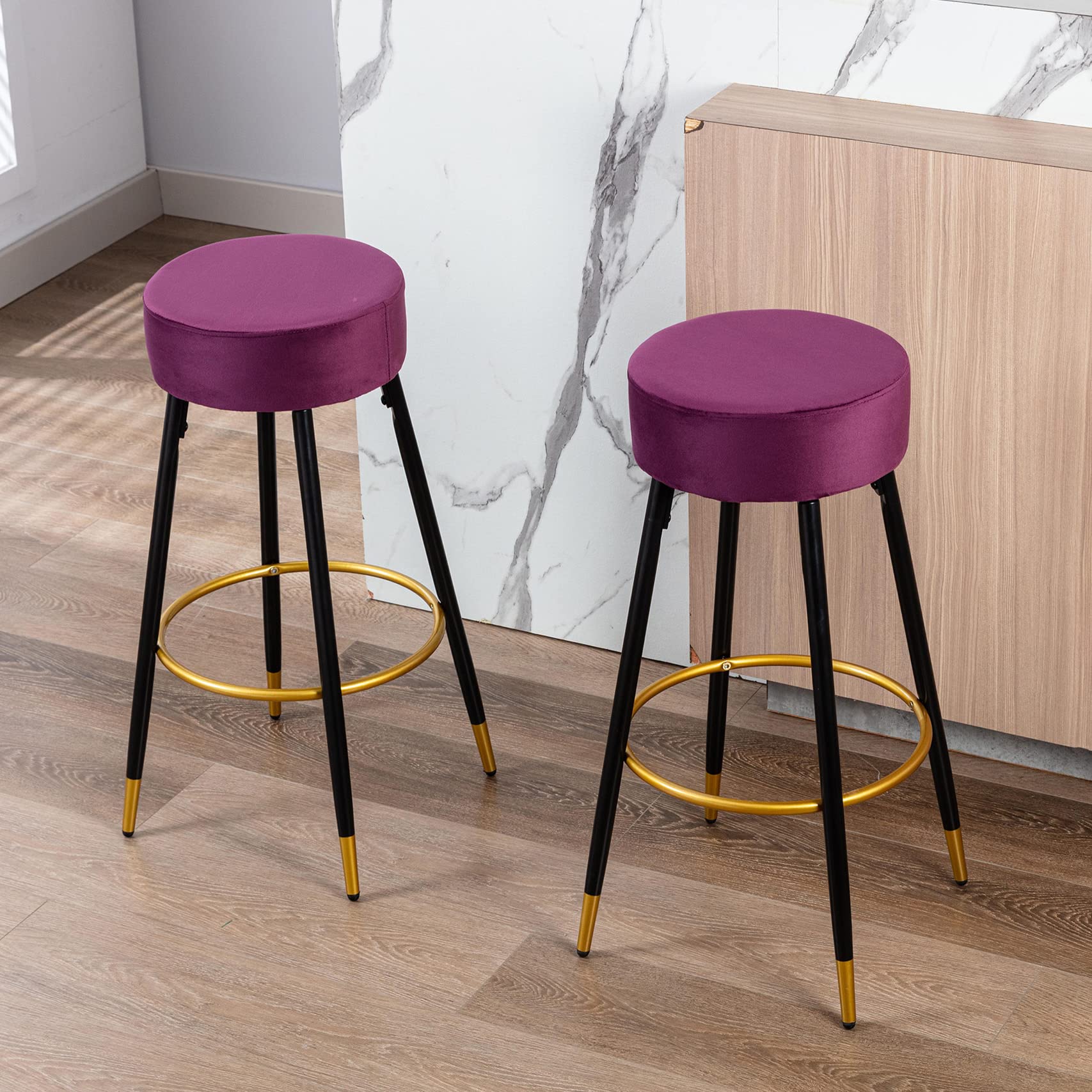 Purple Velvet Bar Purple Kitchen Bar Stools Goujxcy 30 Inch Tall