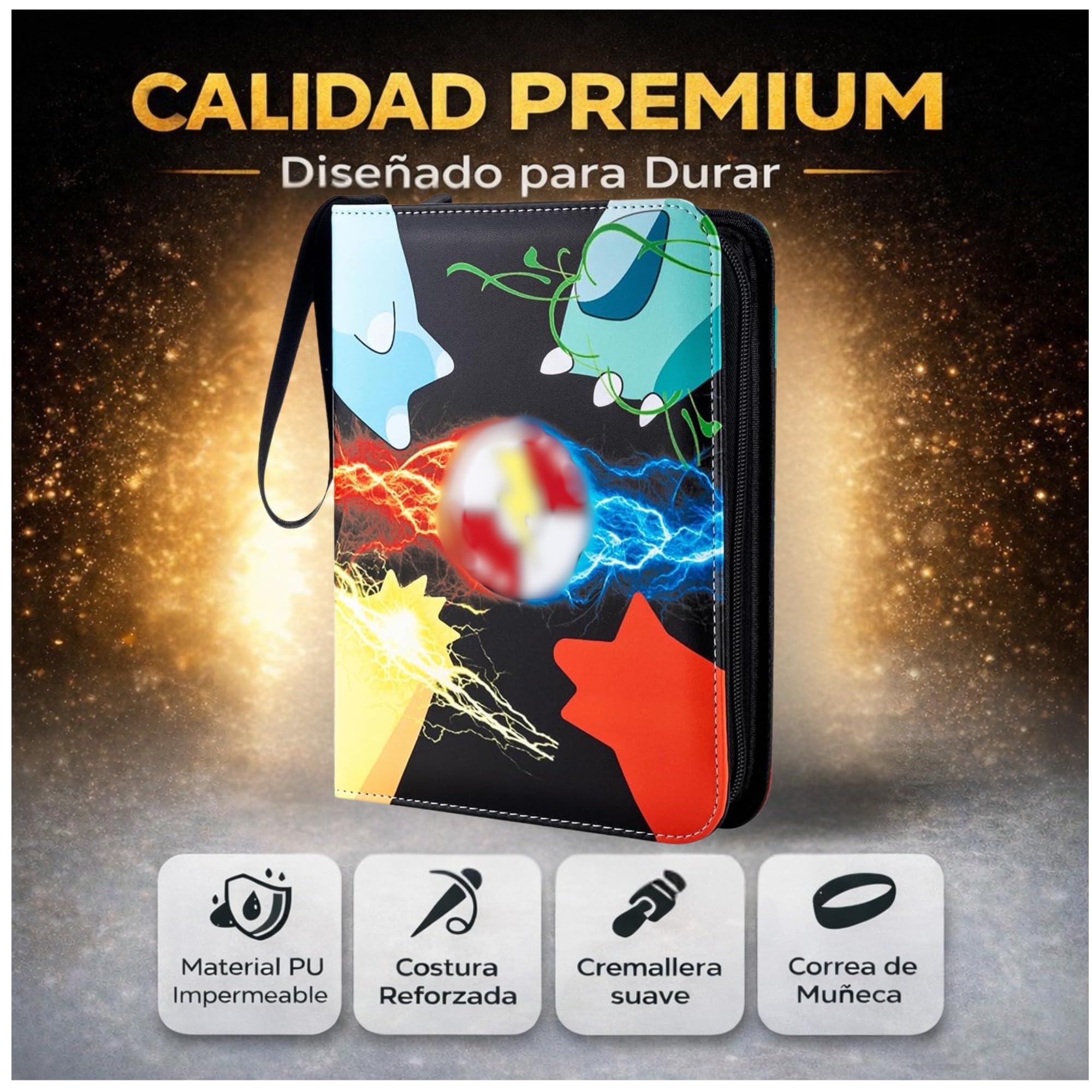 Álbum de Cartas profesional TGC,1080 Cartas,60 Páginas|Fundas Integradas, resistente al agua,acabado PREMUIM |Card Binder Profesional de coleccionista de Alta Capacidad,carpeta de tarjetas,archivador