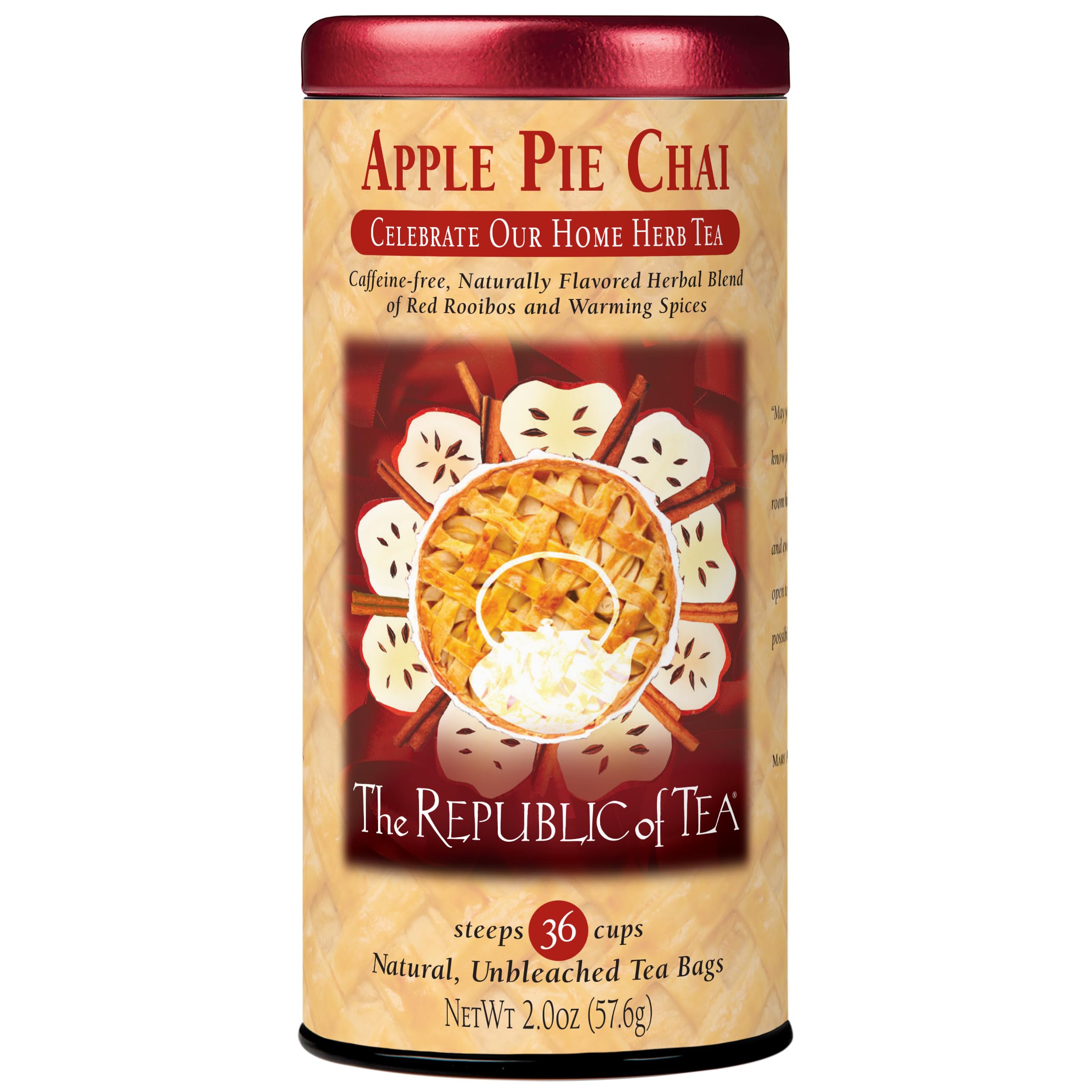 Apple Pie Chai Herbal Tea, 36 Tea Bags