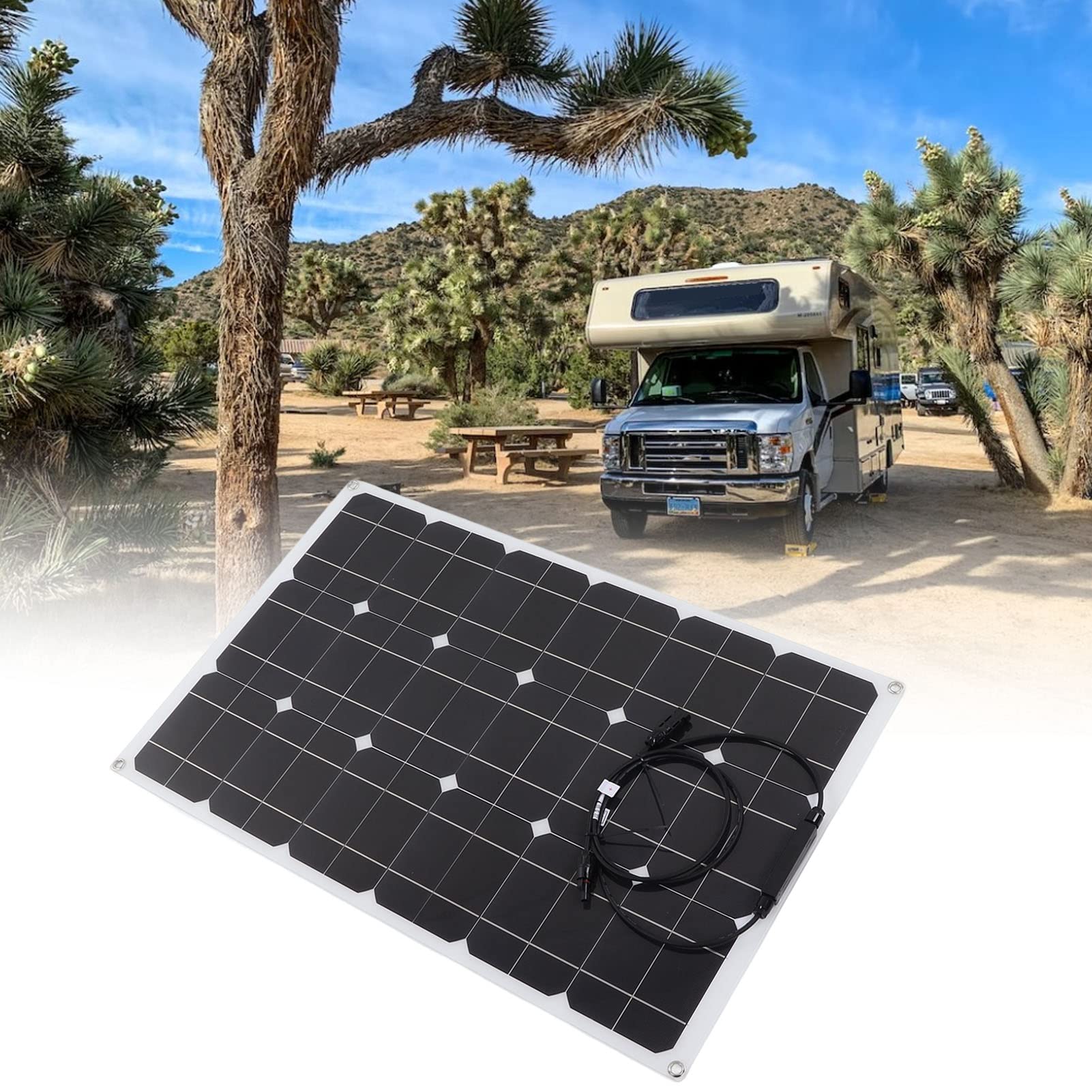 Set di pannelli solari flessibili da 80 W, in silicio monocristallino, con regolatore di carica PWM da 40 A, per , barca, casa, fattoria